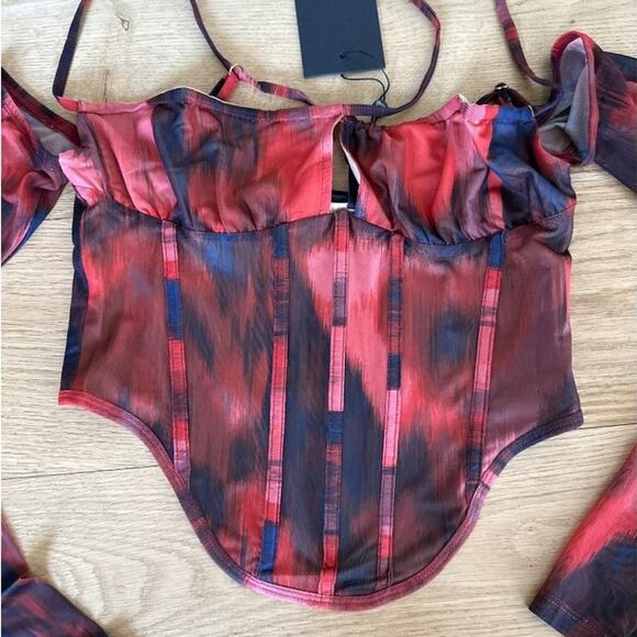 Jagger & Stone Gabriella Corset Top in Red - NWT - Picture 2 of 8